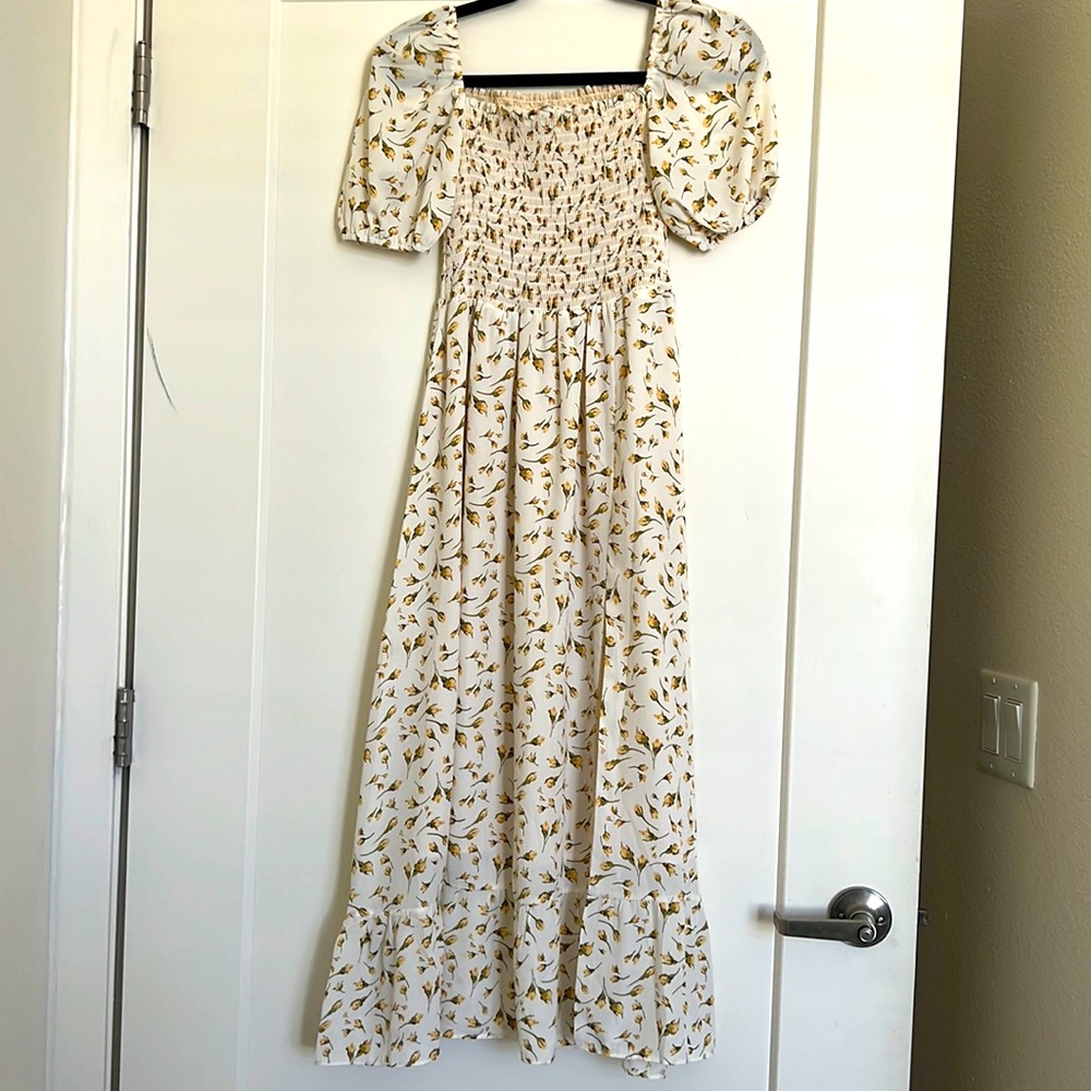 SundayUp Floral MIDI dress with slit